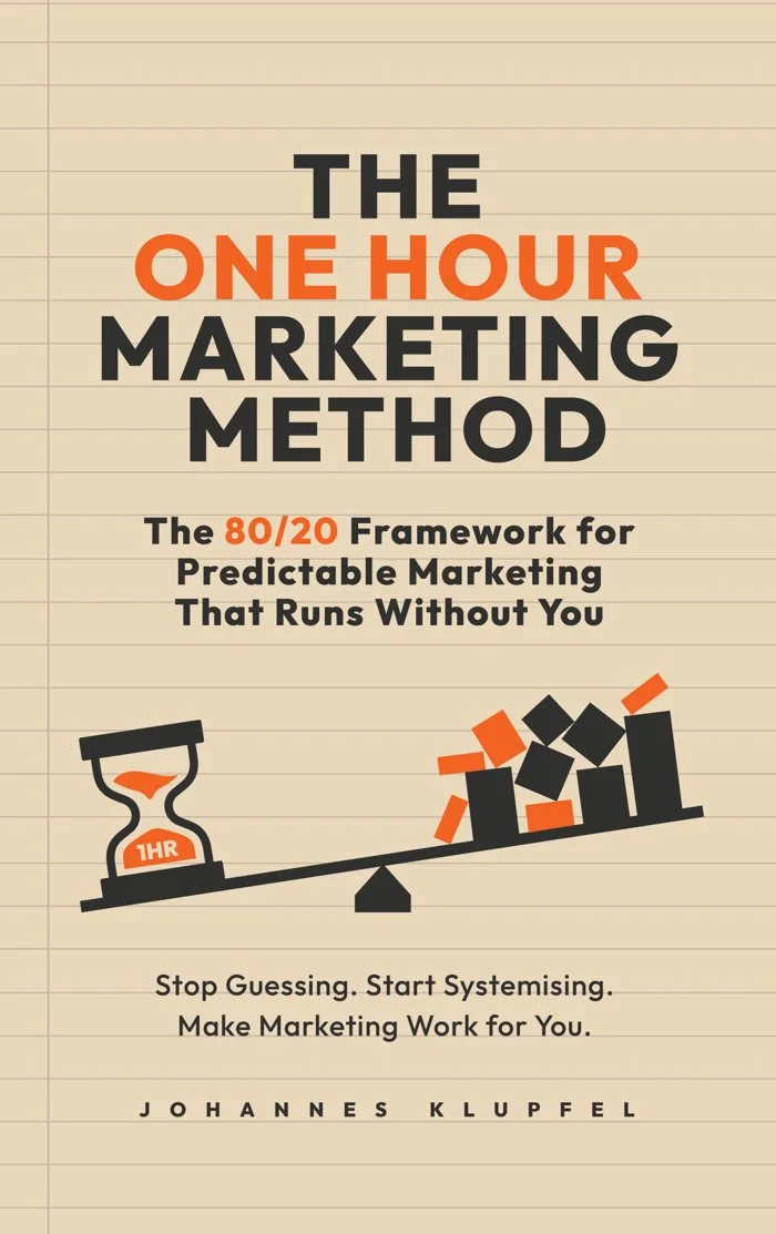 Cover of The One Hour Marketing Method: The 80/20 Framework for Predictable Marketing That Runs Without You